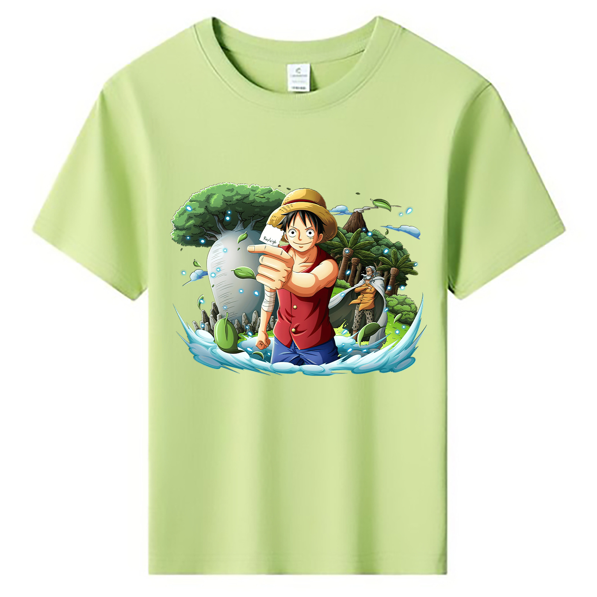 ワンピース モンキー・D・ルフィ ONE PIECE Monkey D. Luffy 綿100％キッズTシャツ（フロントプリント）